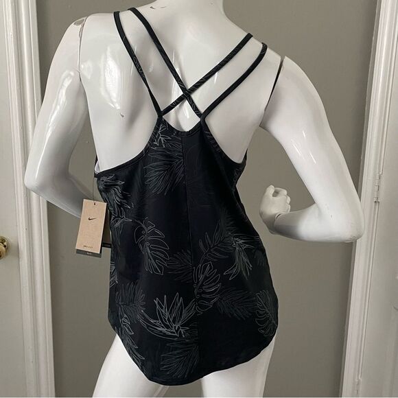 Nike Dri-Fit One Luxe Black Slim Fit Strappy Tank Top Women’s Sz L (DV9682-010) - Picture 2 of 10
